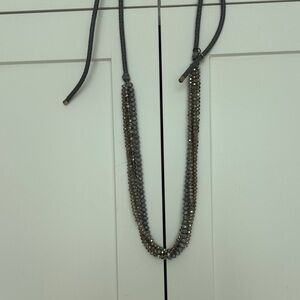 Elegant Gray Beaded Necklace